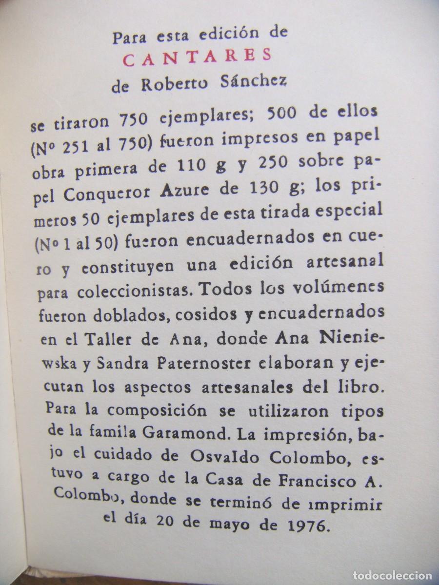 Libros de segunda mano: Roberto Sanchez: CANTARES. Mart&iacute;nez Howard - Foto 6