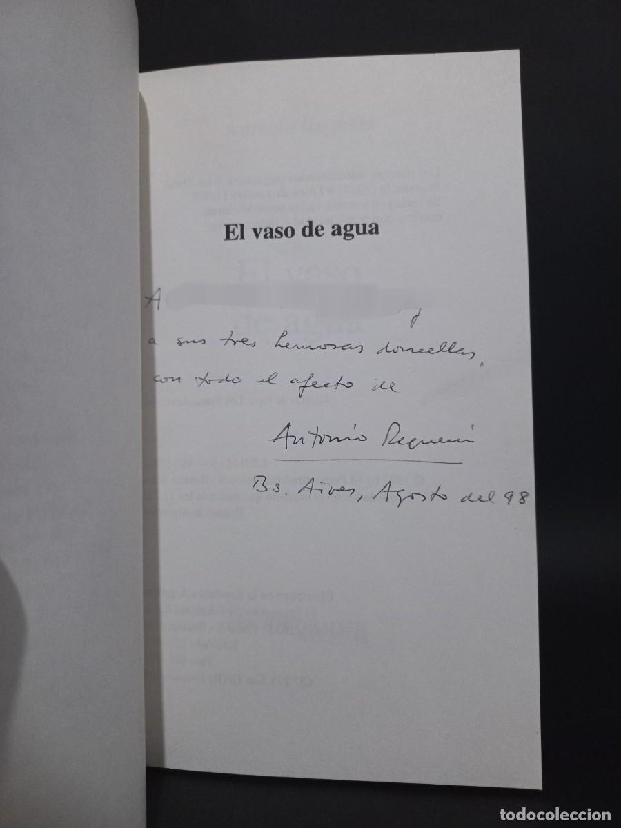 Libros de segunda mano: Antonio Requeni - El Vaso de Agua - 1997 - Foto 2