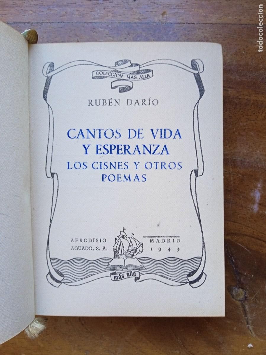 Libros de segunda mano: Cantos de vida y esperanza Rub&eacute;n Dar&iacute;o - Foto 2