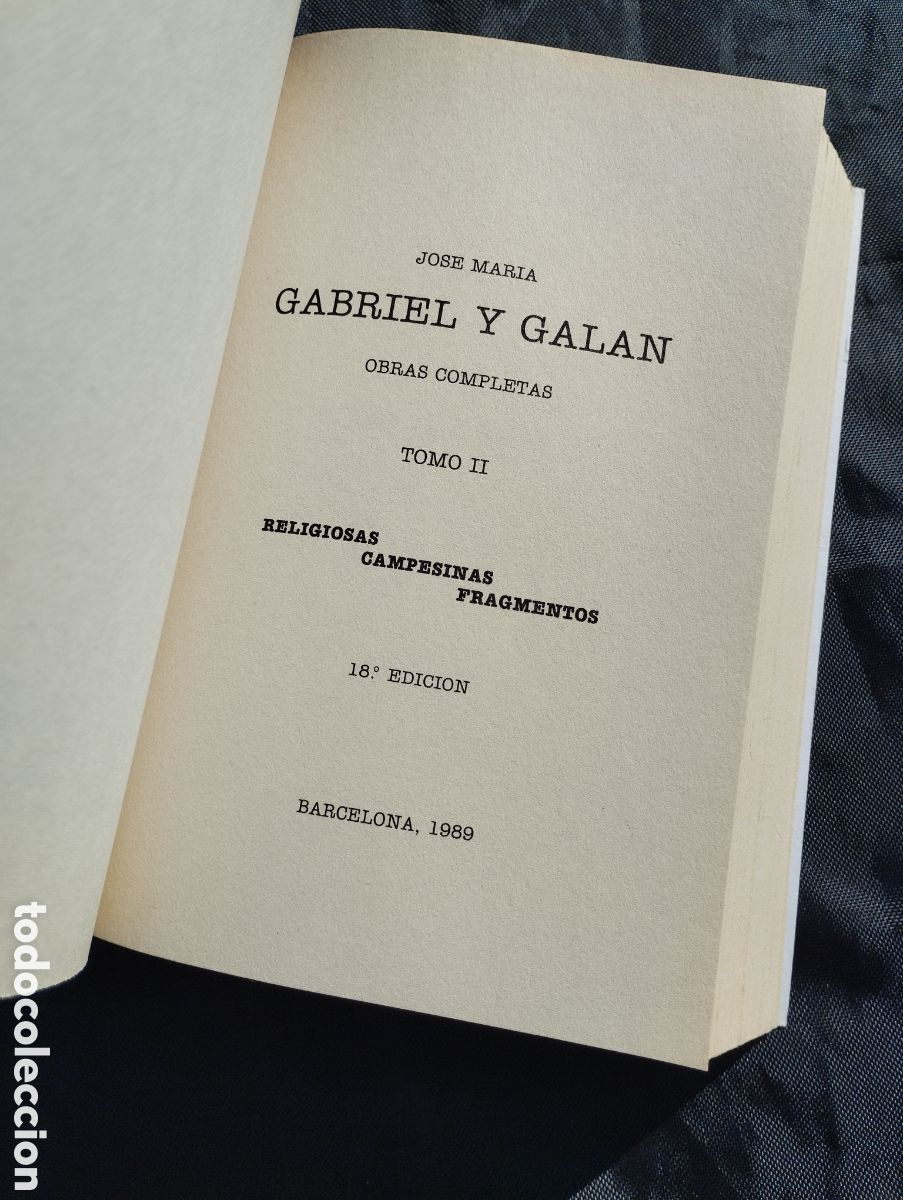 Libros de segunda mano: Gabriel y Gal&aacute;n. Obras completas. - Foto 3