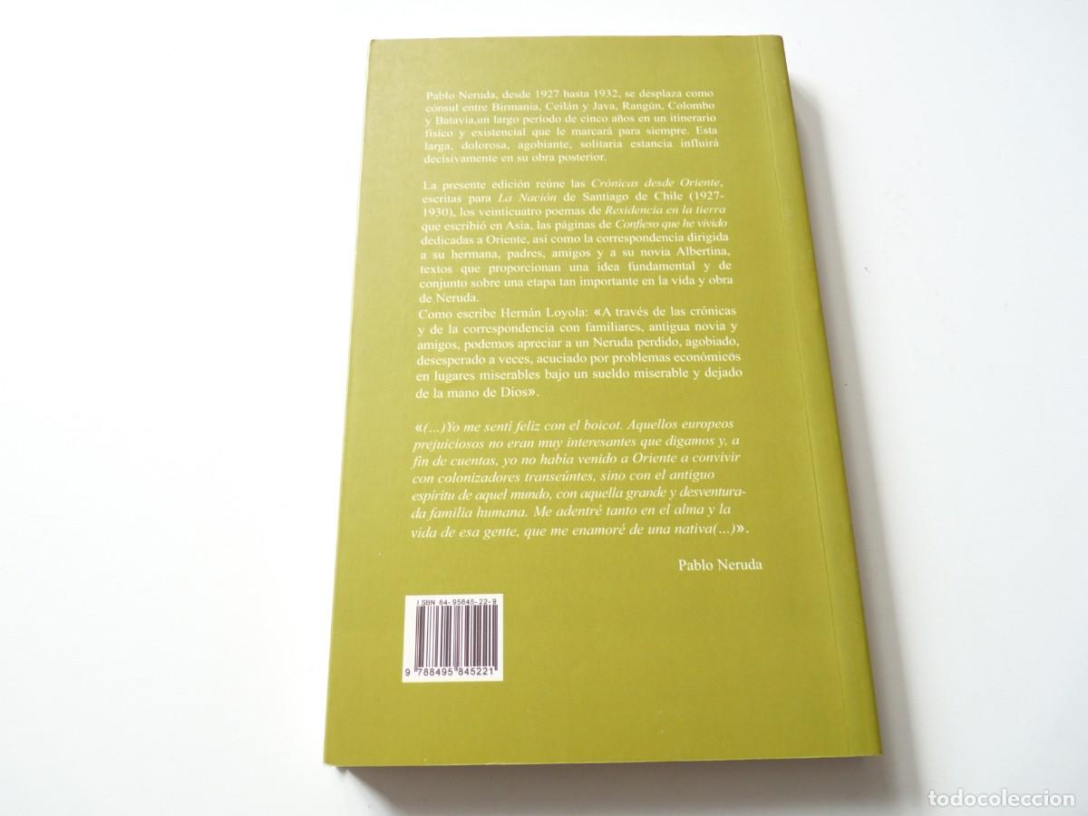 Libros de segunda mano: ORIENTE PABLO NERUDA REF: 2-360 - Foto 2