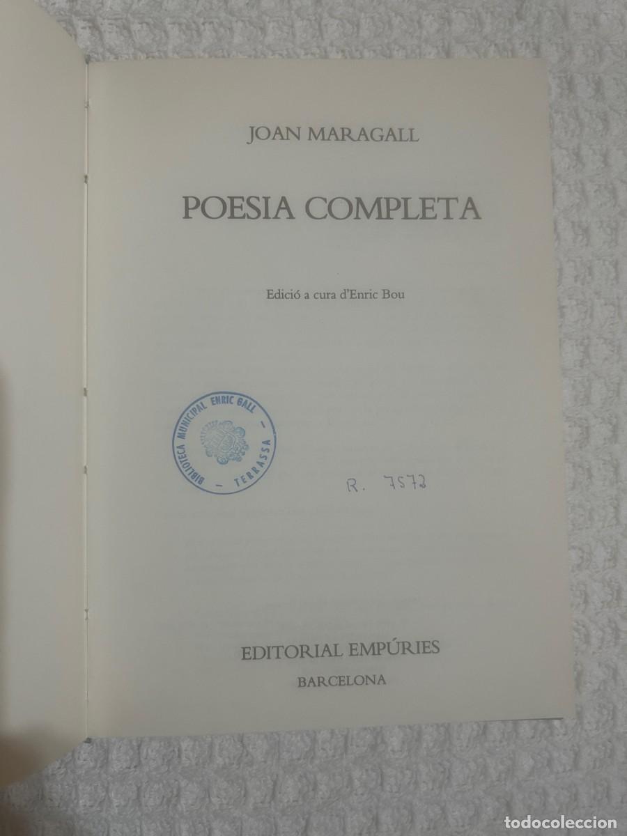 Libros de segunda mano: JOAN MARAGALL. POESIA COMPLETA. - Foto 1