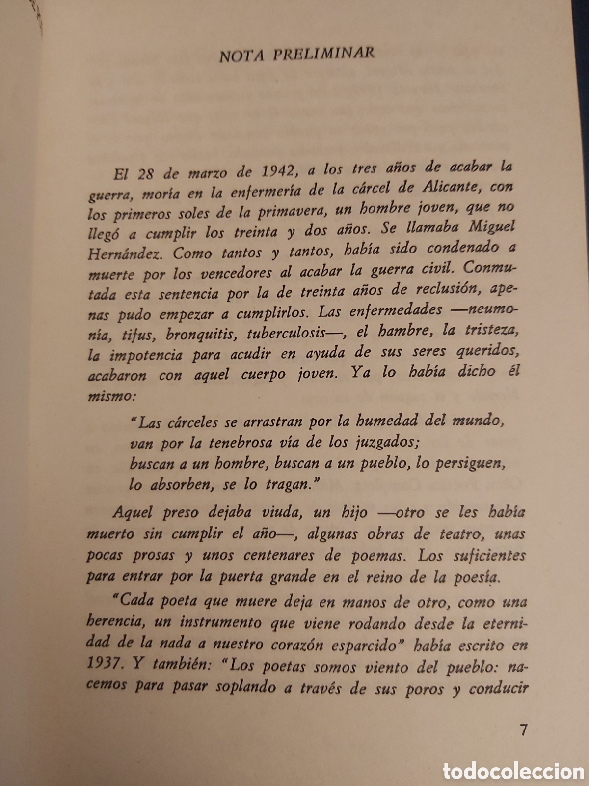 Libros de segunda mano: ANTOLOG&Iacute;A $ MIGUEL HERN&Aacute;NDEZ $ VISOR $ 1977 - Foto 4