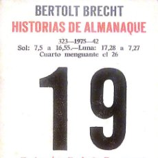 Libros de segunda mano: BERTOLT BRECHT - HISTORIAS DE ALMANAQUE - POESIA ALIANZA