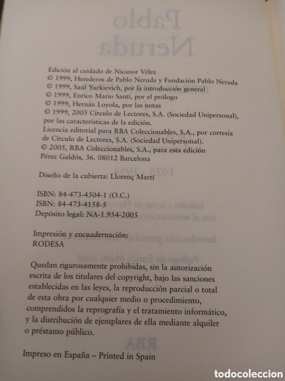 Libros de segunda mano: Pablo Neruda. Obras completas I - Foto 4