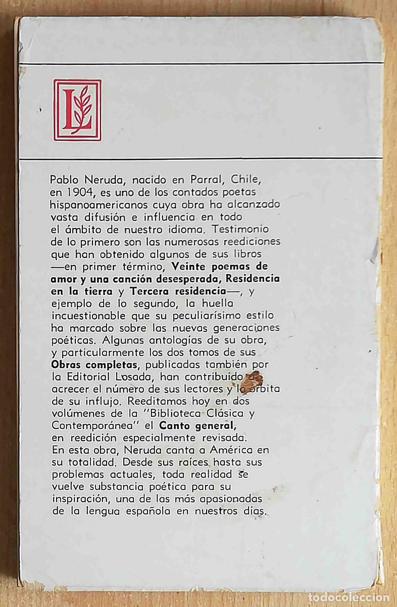 Libros de segunda mano: Canto General II (Pablo Neruda) Losada 1968 - Foto 2