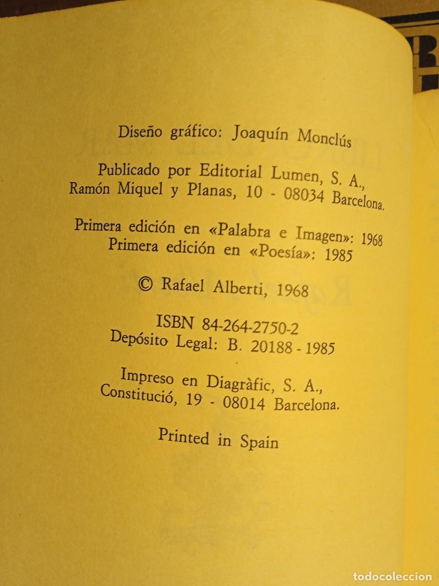Libros de segunda mano: Alberti Libro del mar Marinero en tierra - Foto 4