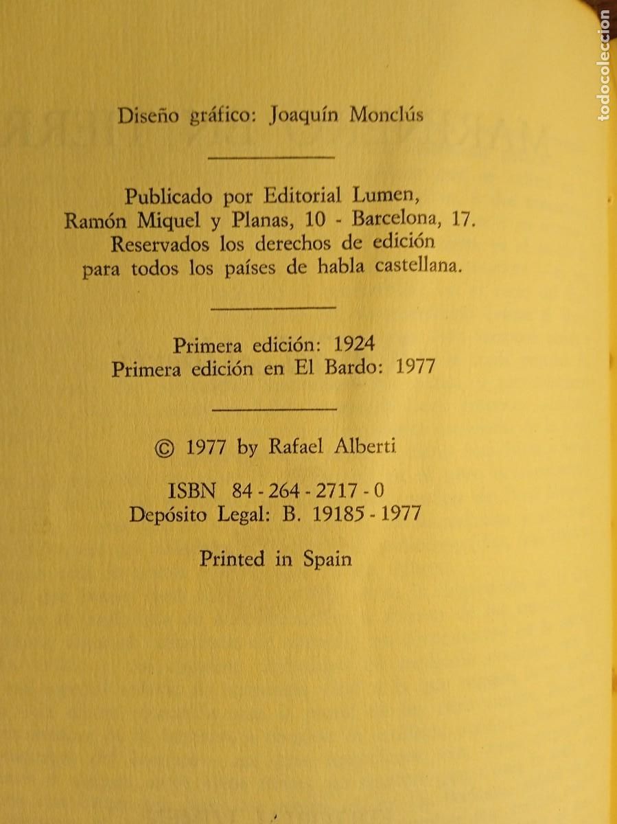 Libros de segunda mano: Alberti Libro del mar Marinero en tierra - Foto 7