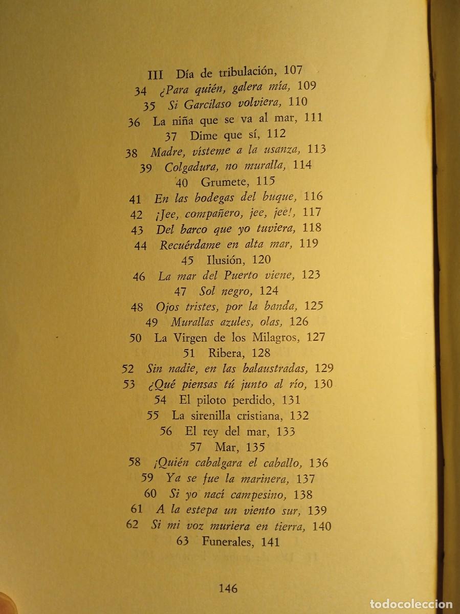 Libros de segunda mano: Alberti Libro del mar Marinero en tierra - Foto 12