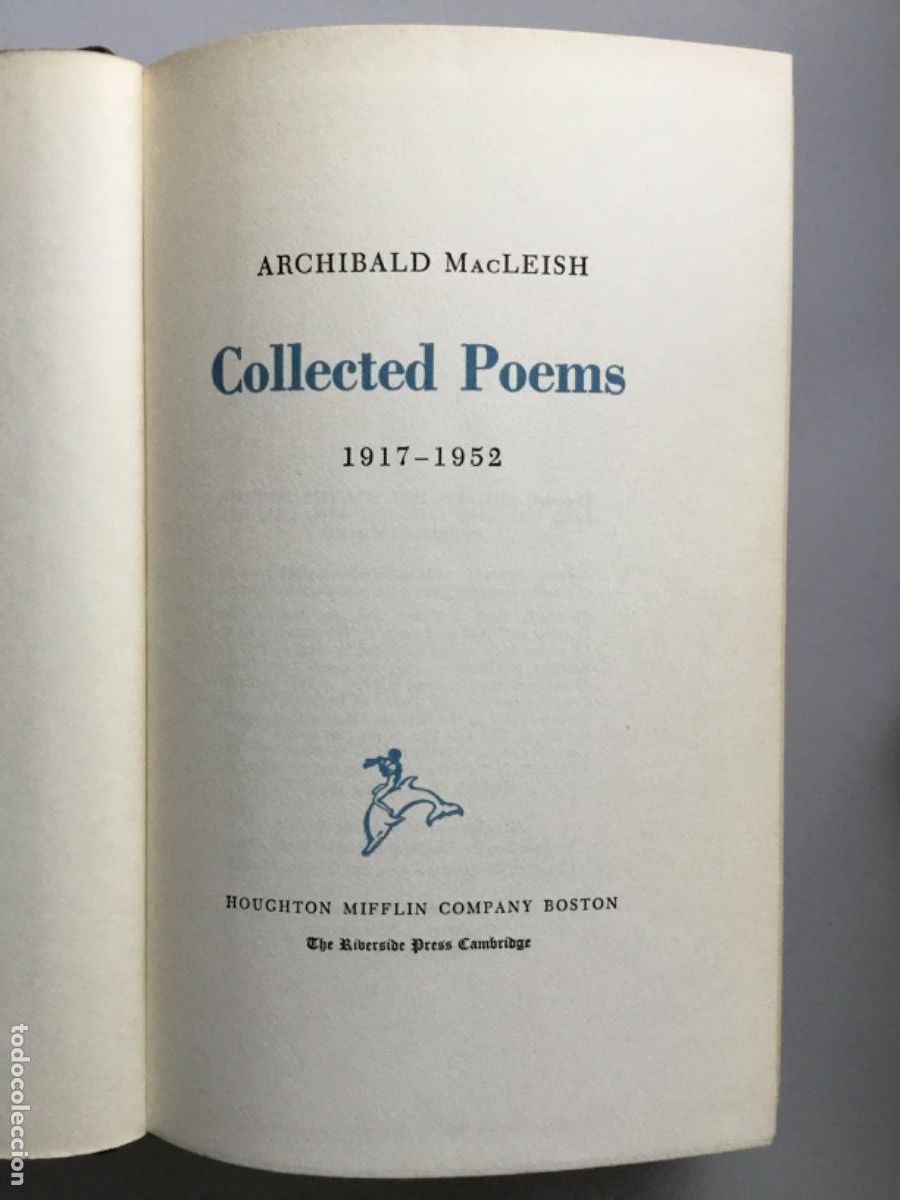 Libros de segunda mano: ARCHIBALD MACLEISH // COLLECTED POEMS 1917-1952 // POES&Iacute;A AMERICANA SIGLO XX //EN INGLES