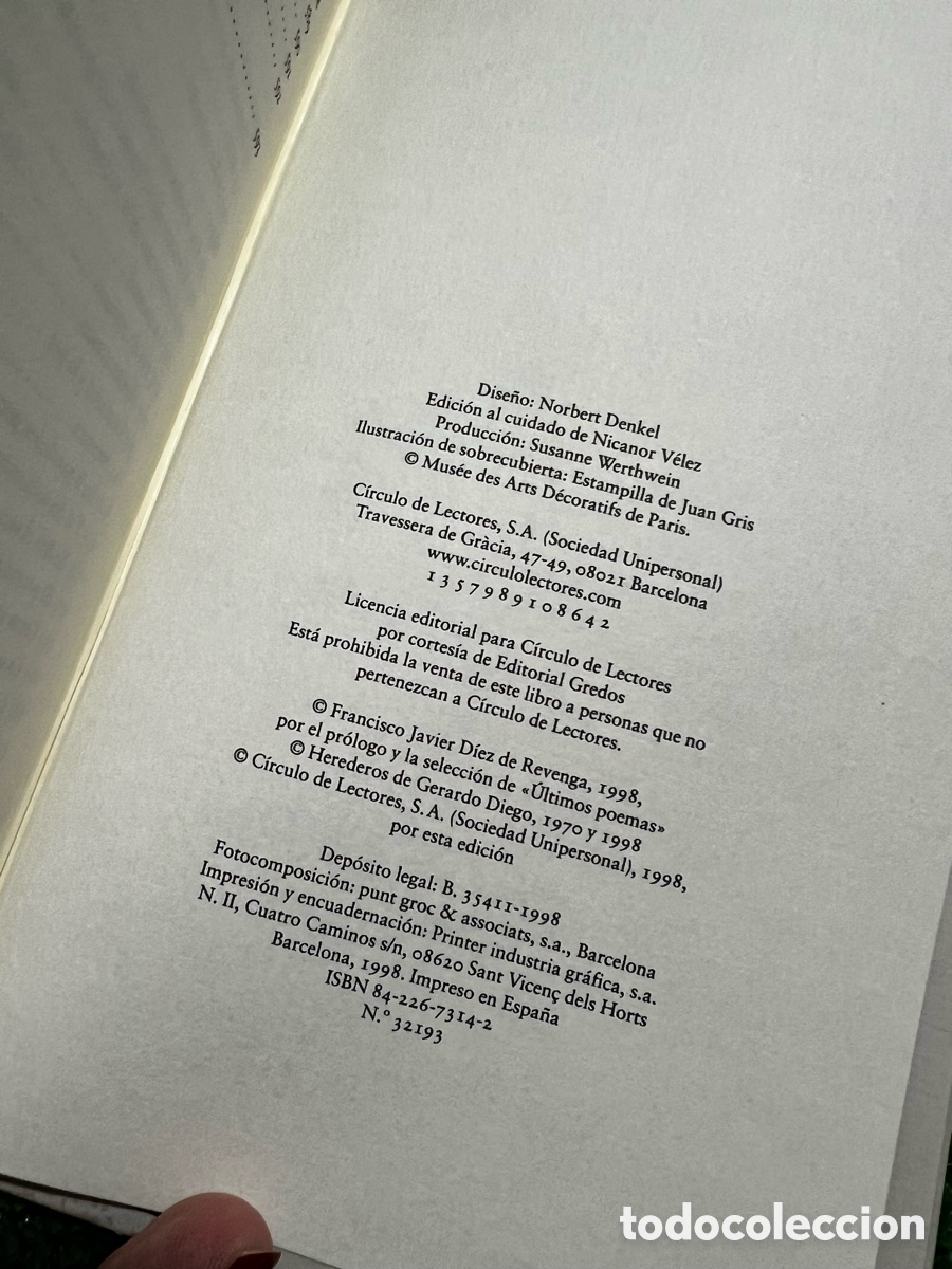 Libros de segunda mano: Versos escogidos - Gerardo Diego - Foto 5