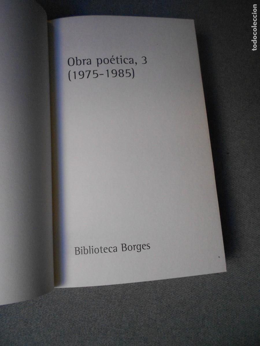 Libros de segunda mano: OBRA POETICA 3. BORGES - Foto 2