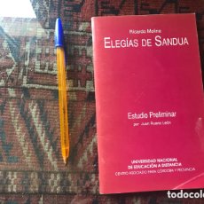 Libros de segunda mano: ELEGÍAS DE SANDUA. RICARDO MOLINA. ESTUDIO PRELIMINAR DE JUAN RUANO LEÓN