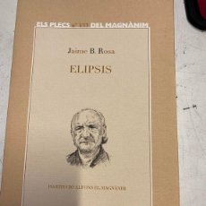 Libros de segunda mano: ELIPSIS. - B. ROSA, JAIME.