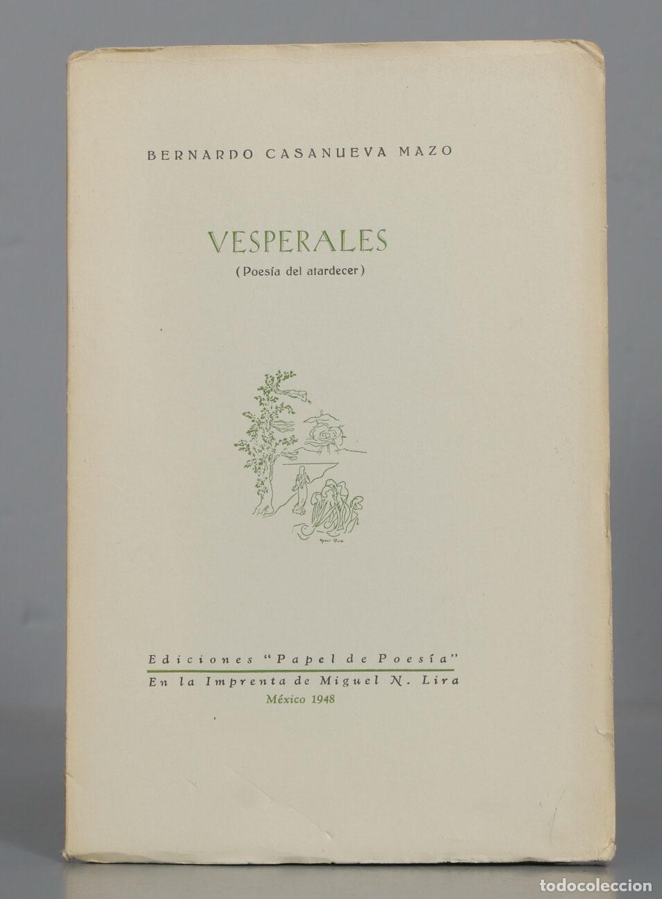 Second hand books: Vesperales (Poes&iacute;a del atardecer). Bernardo Casanueva Mazo. 1948