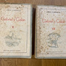 Libros de segunda mano: OBRAS COMPLETAS. GABRIEL Y GALÁN AFRODISIO AGUADO 1943 . VOLÚMENES I Y II