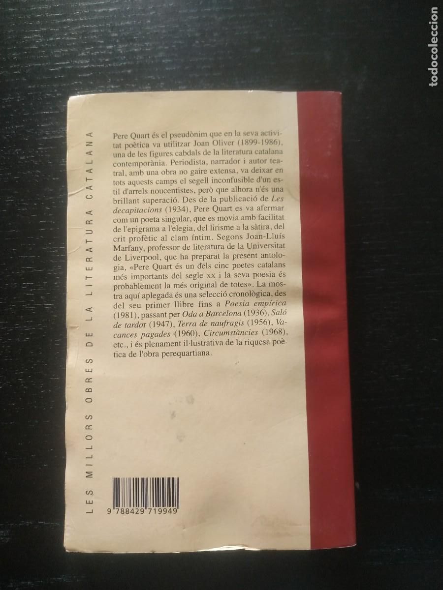 Libros de segunda mano: Poemes escollits - Pere Quart.62 - Foto 2