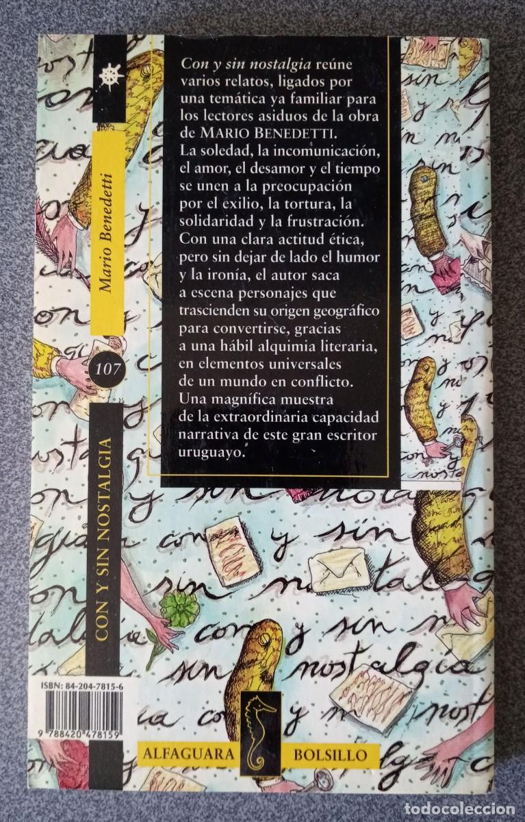 Libros de segunda mano: Con Y Sin Nostalgia Mario Benedetti - Foto 7