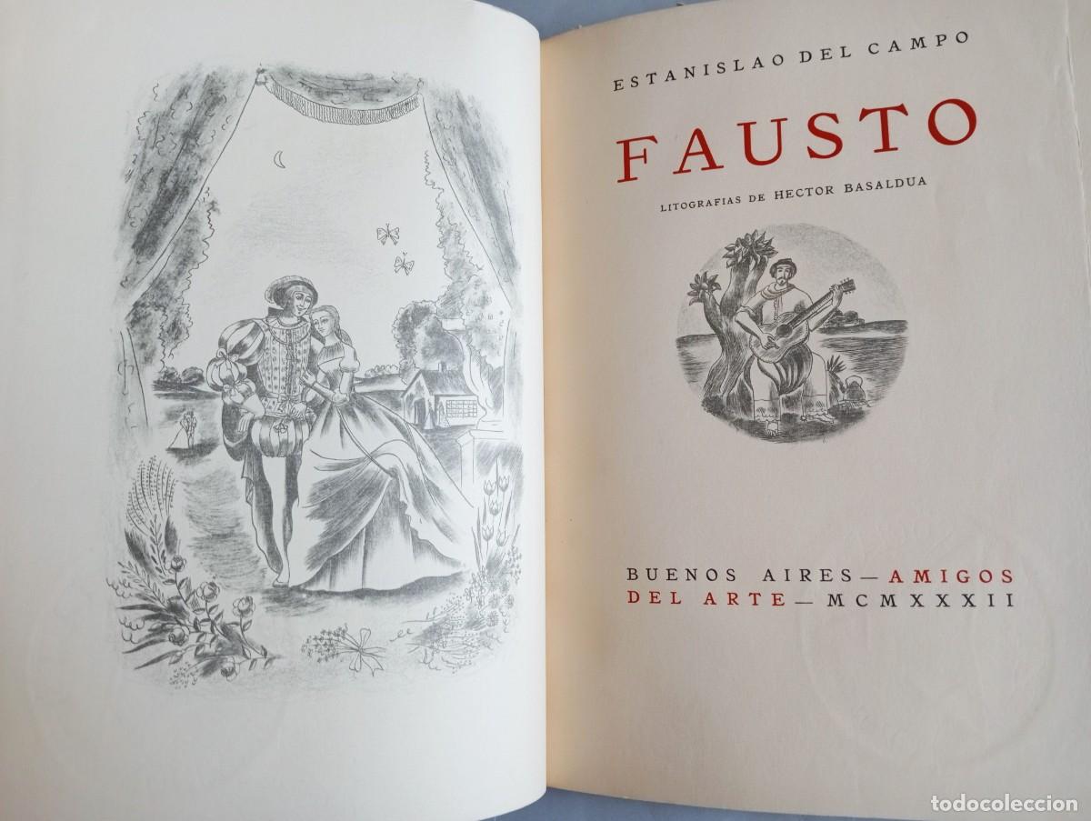 Libros de segunda mano: FAUSTO &ndash; LITOGRAF&Iacute;AS DE HECTOR BASALDUA (con dedicatorias) - Foto 1