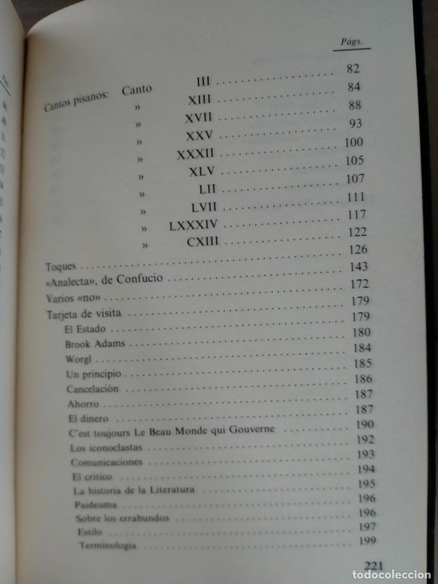 Libros de segunda mano: EZRA POUND. ANTOLOG&Iacute;A .VISOR - Foto 4