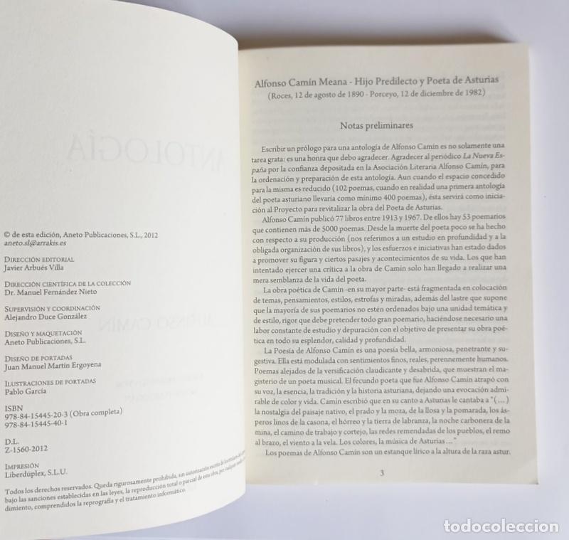 Libros de segunda mano: ANTOLOGIA - ALFONSO CAMIN - Foto 3