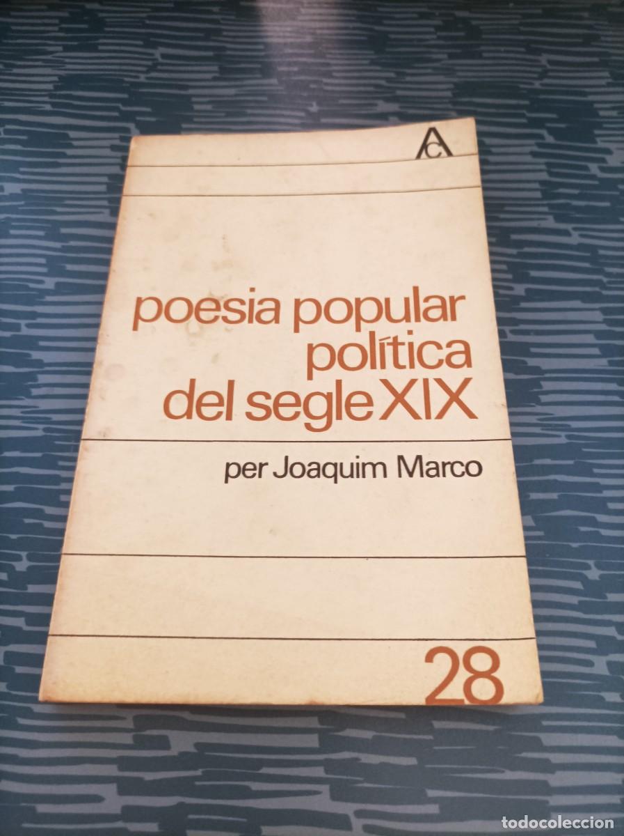 Second hand books: POES&Iacute;A POPULAR DEL SIGLO XIX, JOACHIM MARCO,1967,112 P&Aacute;G.