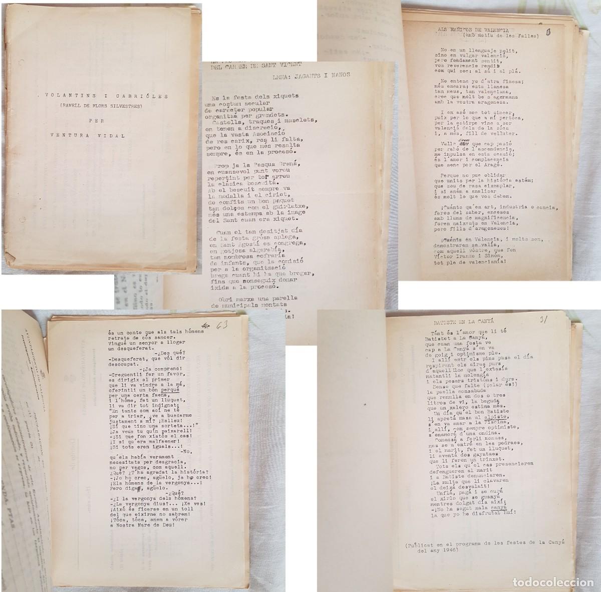 Libri di seconda mano: VOLANTINS I CABRI&Oacute;LES (Ramell de Flors Silvestres) 1950. Ventura VIDAL. Valencia