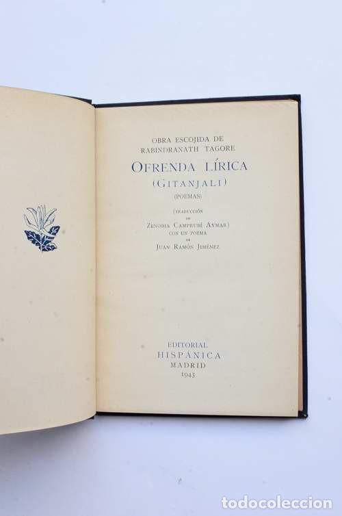 Libros de segunda mano: Ofrenda l&iacute;rica - TAGORE, Rabindranath - Foto 2