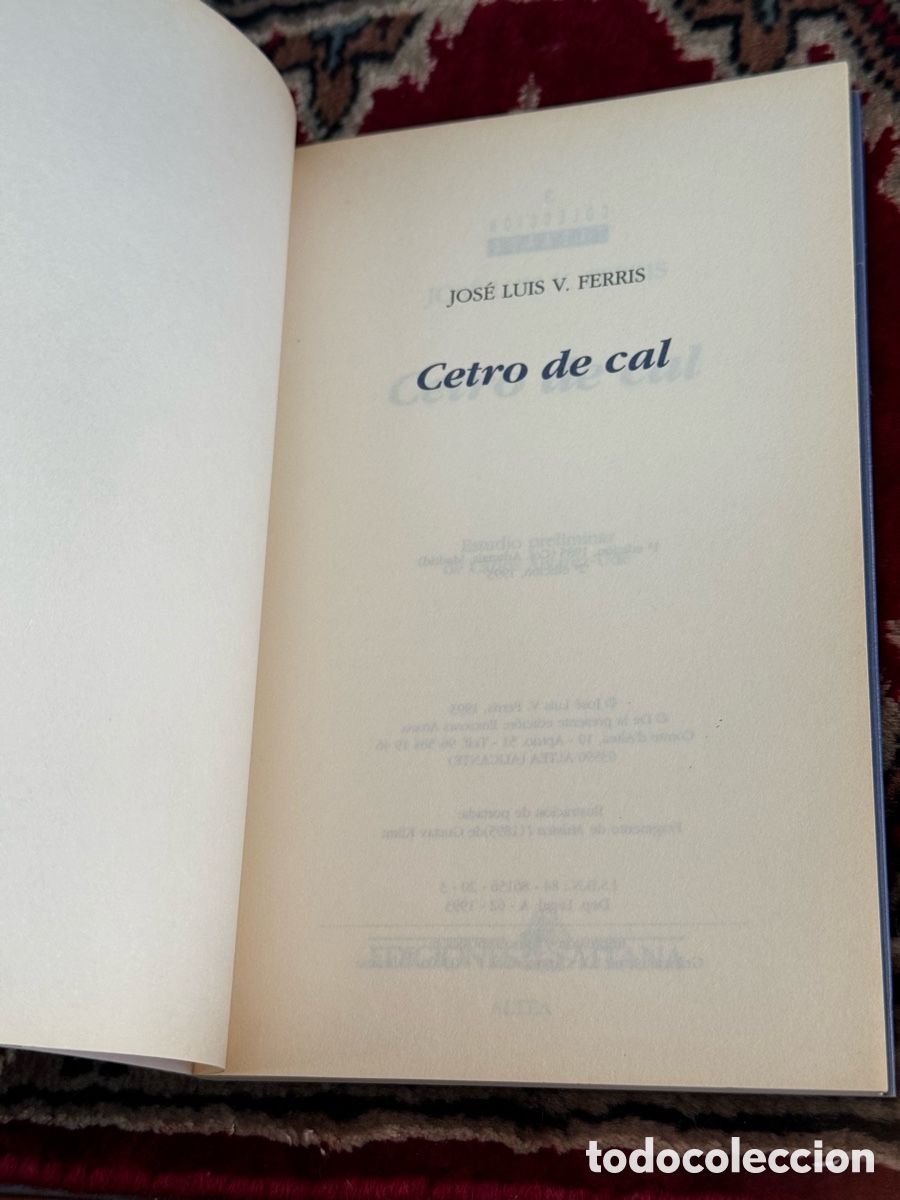 Libros de segunda mano: Cetro de cal Jos&eacute; Luis Ferris - Foto 3