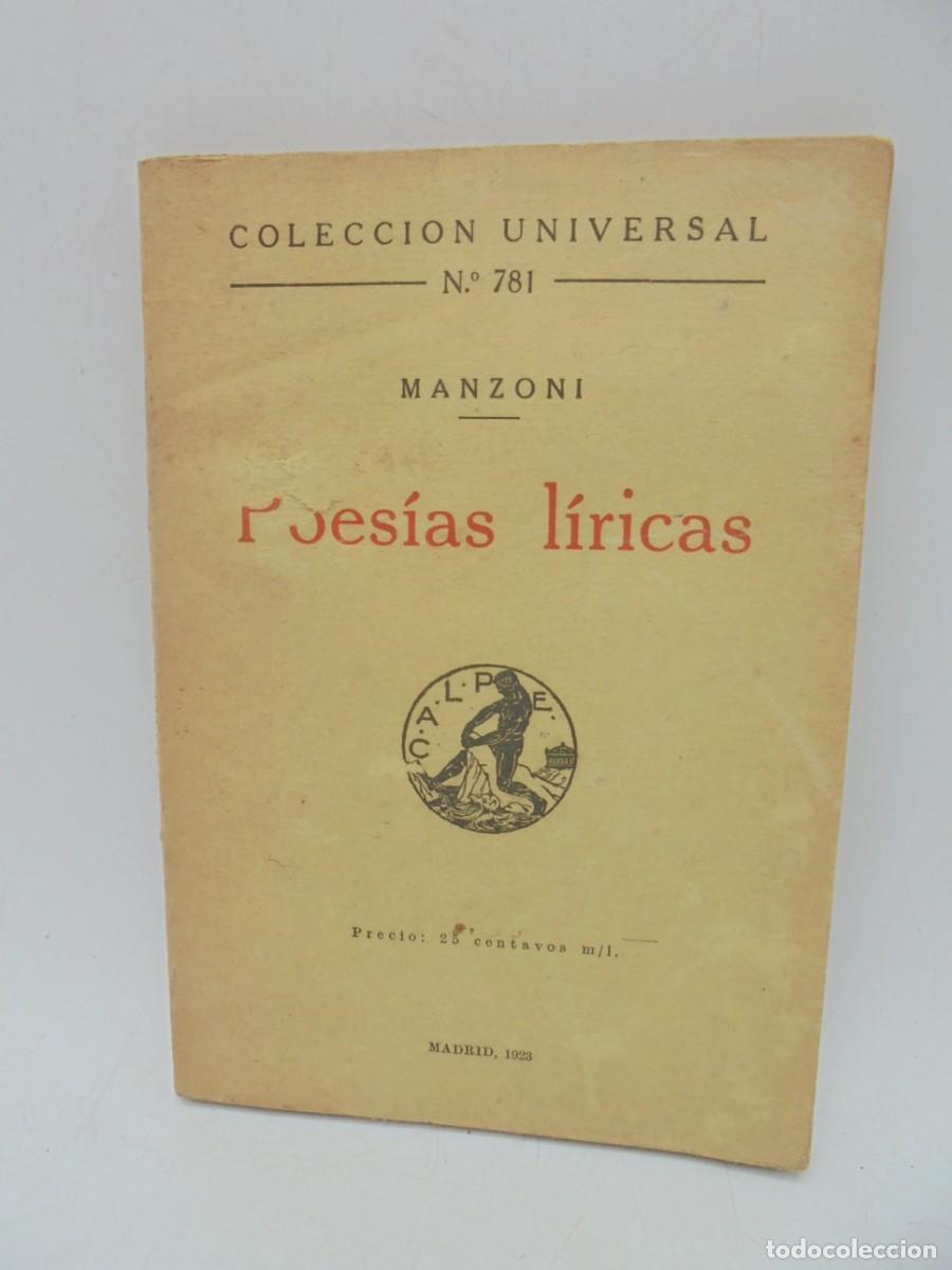 Libri di seconda mano: POESIAS LIRICAS. MANZONI. 1923. PAGS, 103.