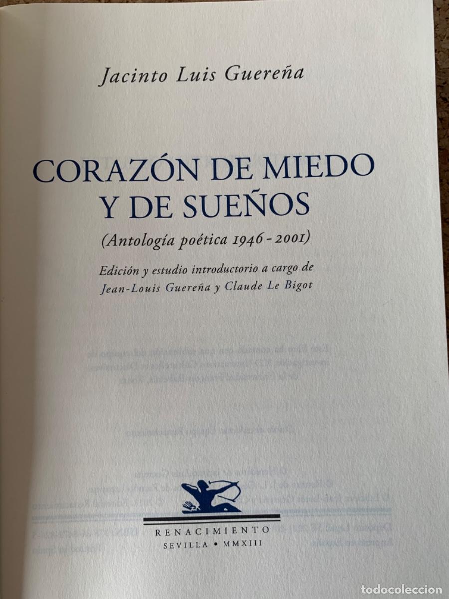 Libros de segunda mano: Coraz&oacute;n de Miedo y de Sue&ntilde;os de Jacinto Luis Guere&ntilde;a (Bols 29) - Foto 2