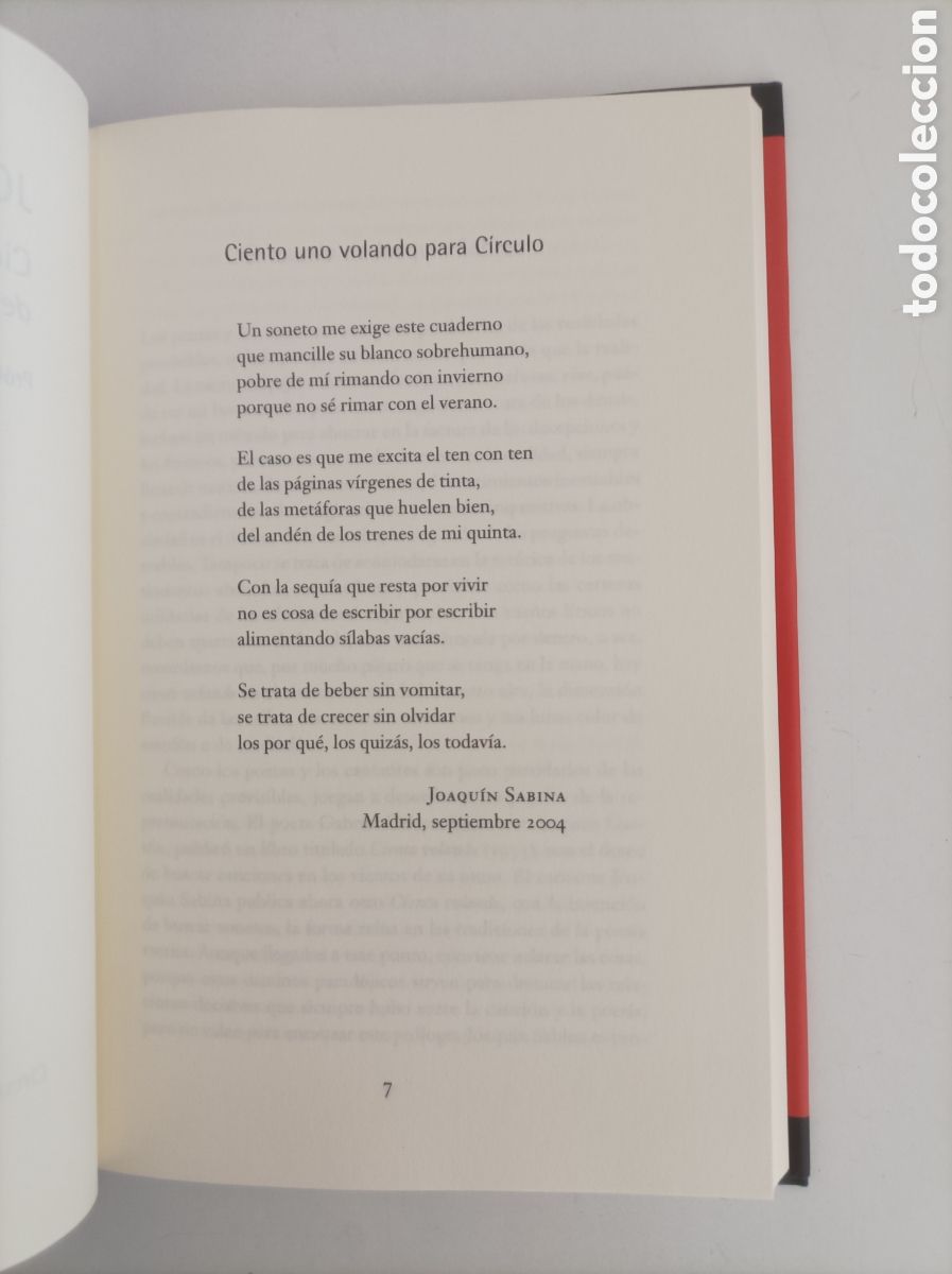 Libros de segunda mano: Ciento volando de catorce / Joaqu&iacute;n Sabina - Foto 3
