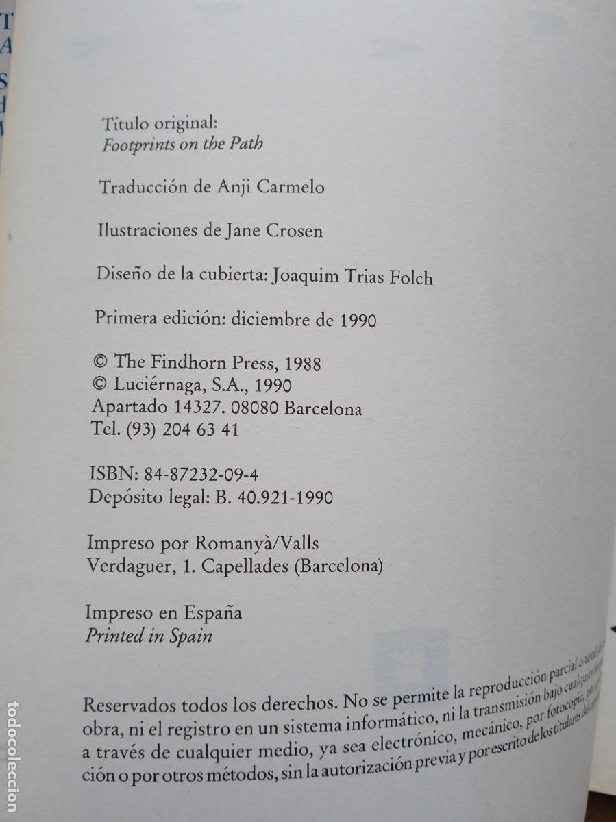 Libros de segunda mano: Huellas en el camino Eileen Caddy - Foto 3