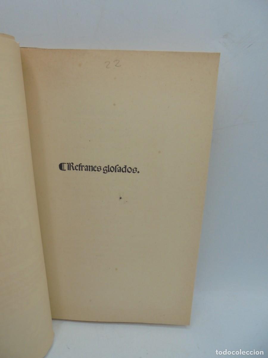 Libros de segunda mano: REFRANES GLOLADOS. 1541. 1955. FACSIMIL. - Foto 2