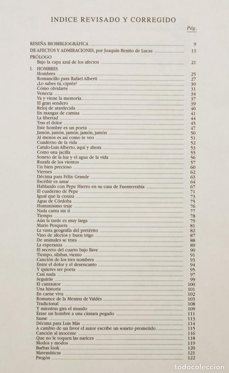 Libros de segunda mano: AZUL DE LOS AFECTOS. MANUEL L&Oacute;PEZ AZOR&Iacute;N. COMO NUEVO!!! - Foto 3