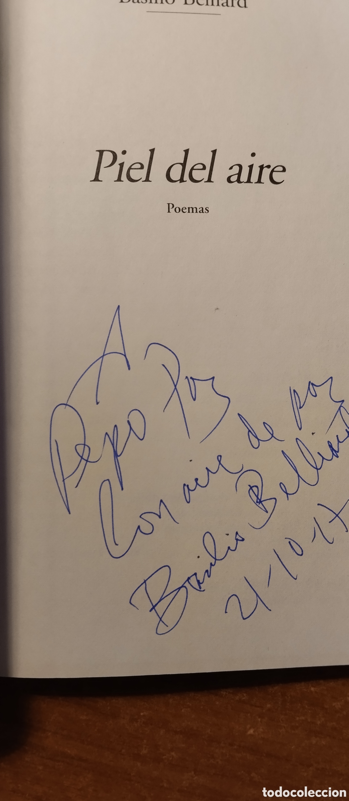 Libros de segunda mano: Piel del aire, Basilio Belliard - Foto 3