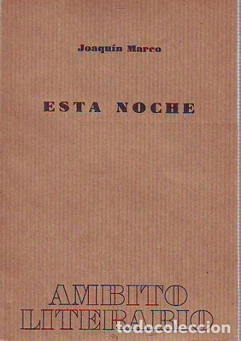 Libros de segunda mano: ESTA NOCHE. - MARCO Joaquin. - Foto 1