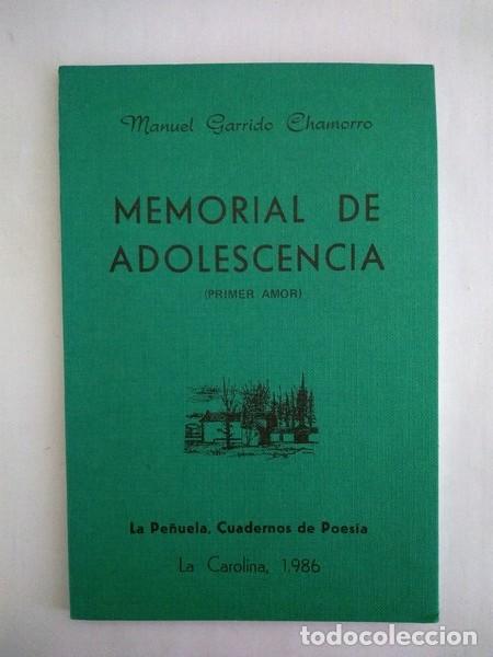 Libros de segunda mano: Memorial de adolescencia - Manuel Garrido Chamorro - Foto 1