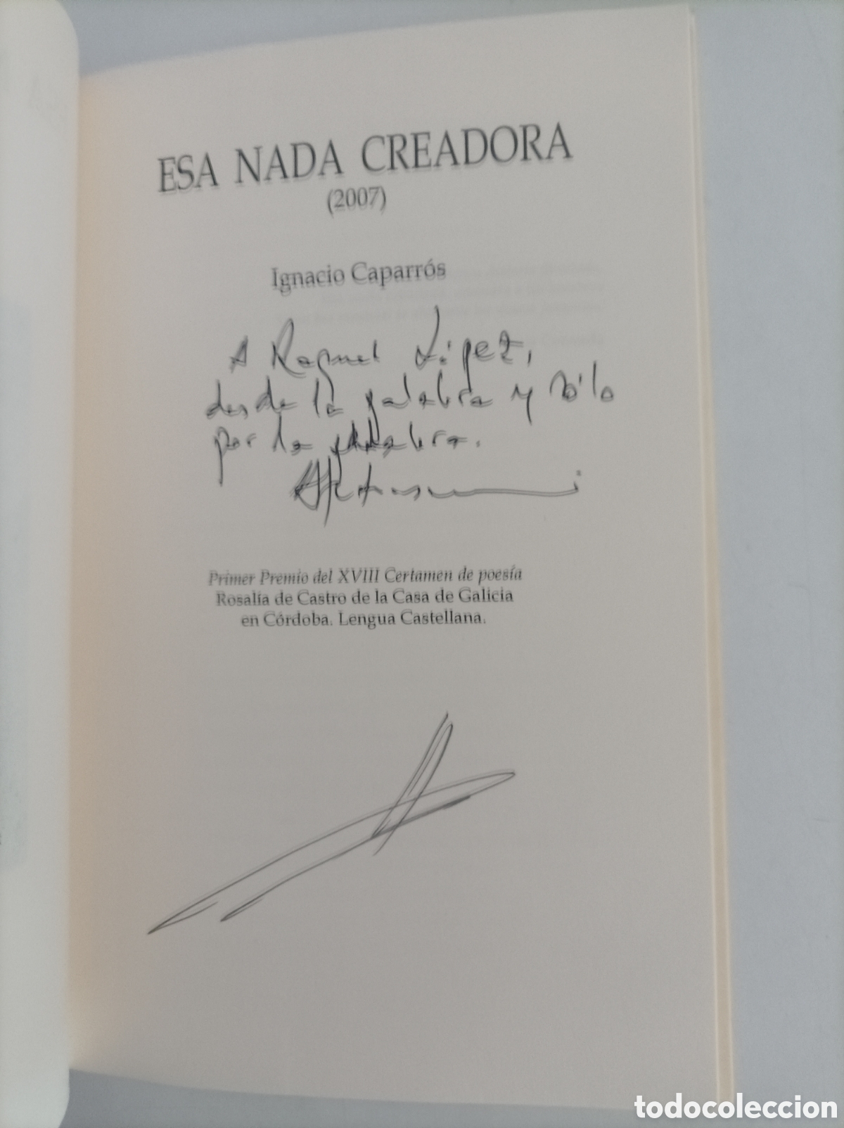 Libros de segunda mano: Esa nada creadora / Ignacio Caparr&oacute;s - Foto 2