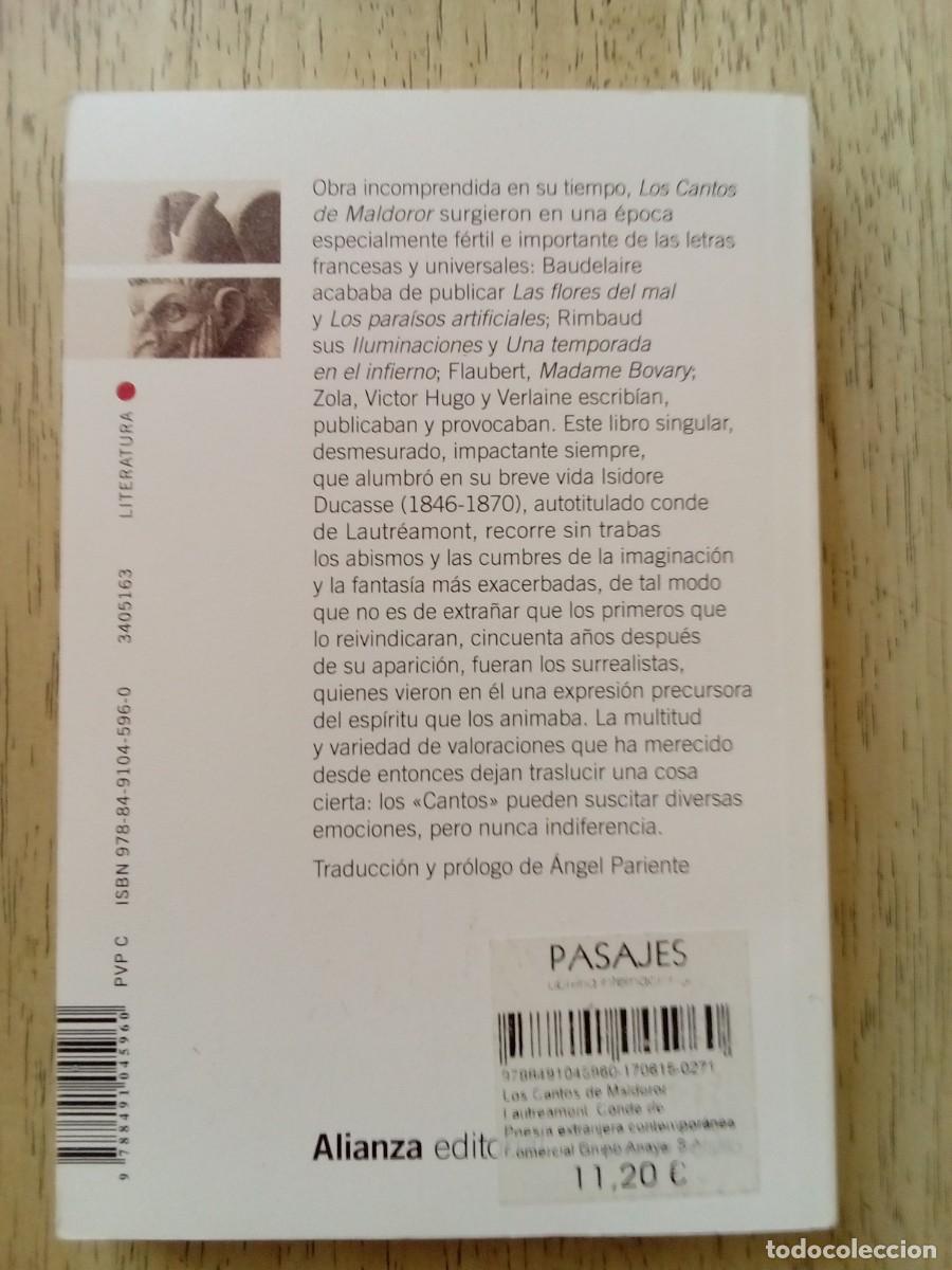Libros de segunda mano: Lautr&eacute;amont. Los cantos de Maldoror - Foto 2