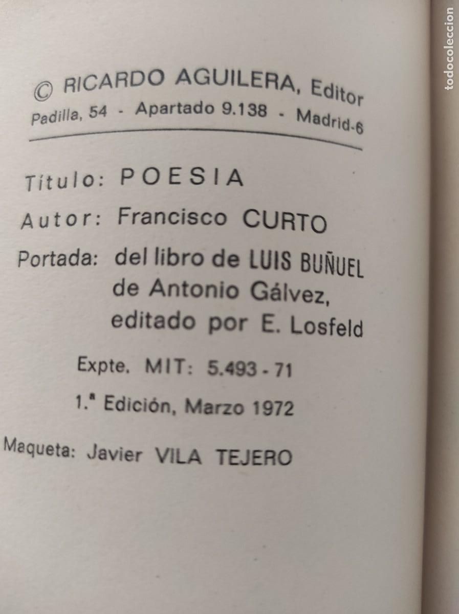 Libros de segunda mano: POES&Iacute;A - Francisco Curto - Foto 2