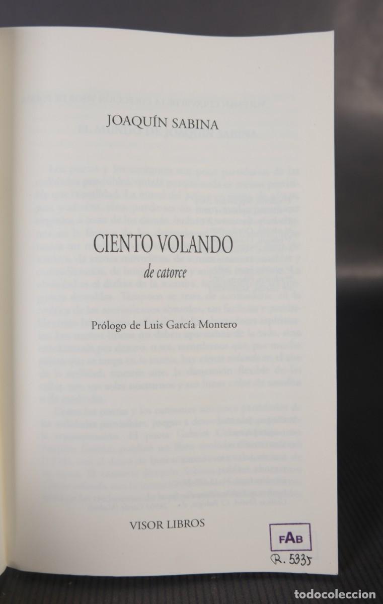 Libros de segunda mano: Ciento volando de catorce - Joaqu&iacute;n Sabina - Ed.Visor libros, 2002 - Foto 5