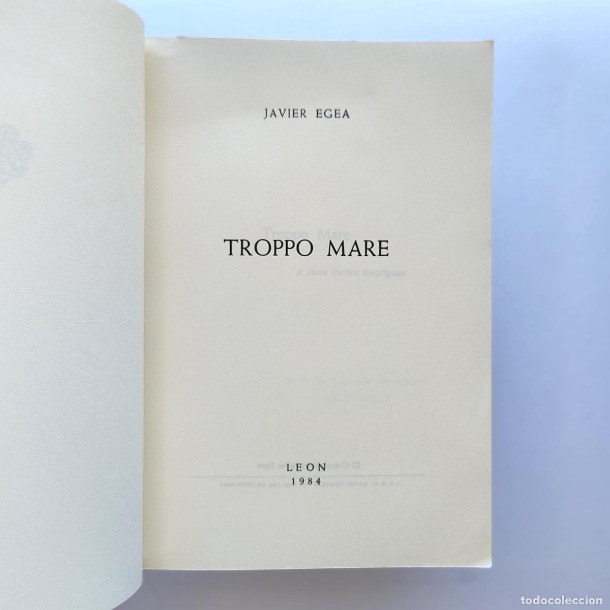 Libros de segunda mano: Troppo mare [Primera edici&oacute;n] - Egea, Javier - Foto 2
