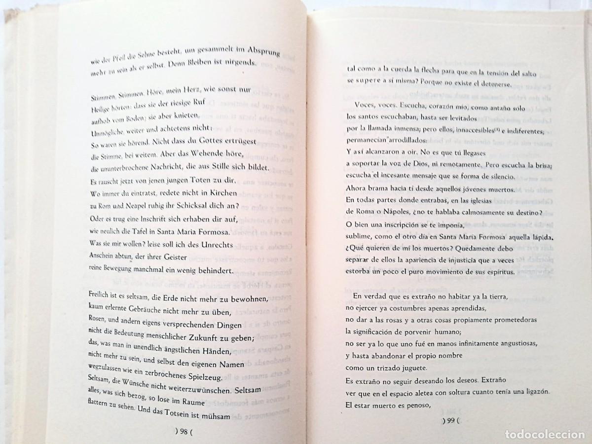 Libros de segunda mano: R&eacute;quiem elegias de Duino R. M. Rilke edici&oacute;n biling&uuml;e 1946 - Foto 4