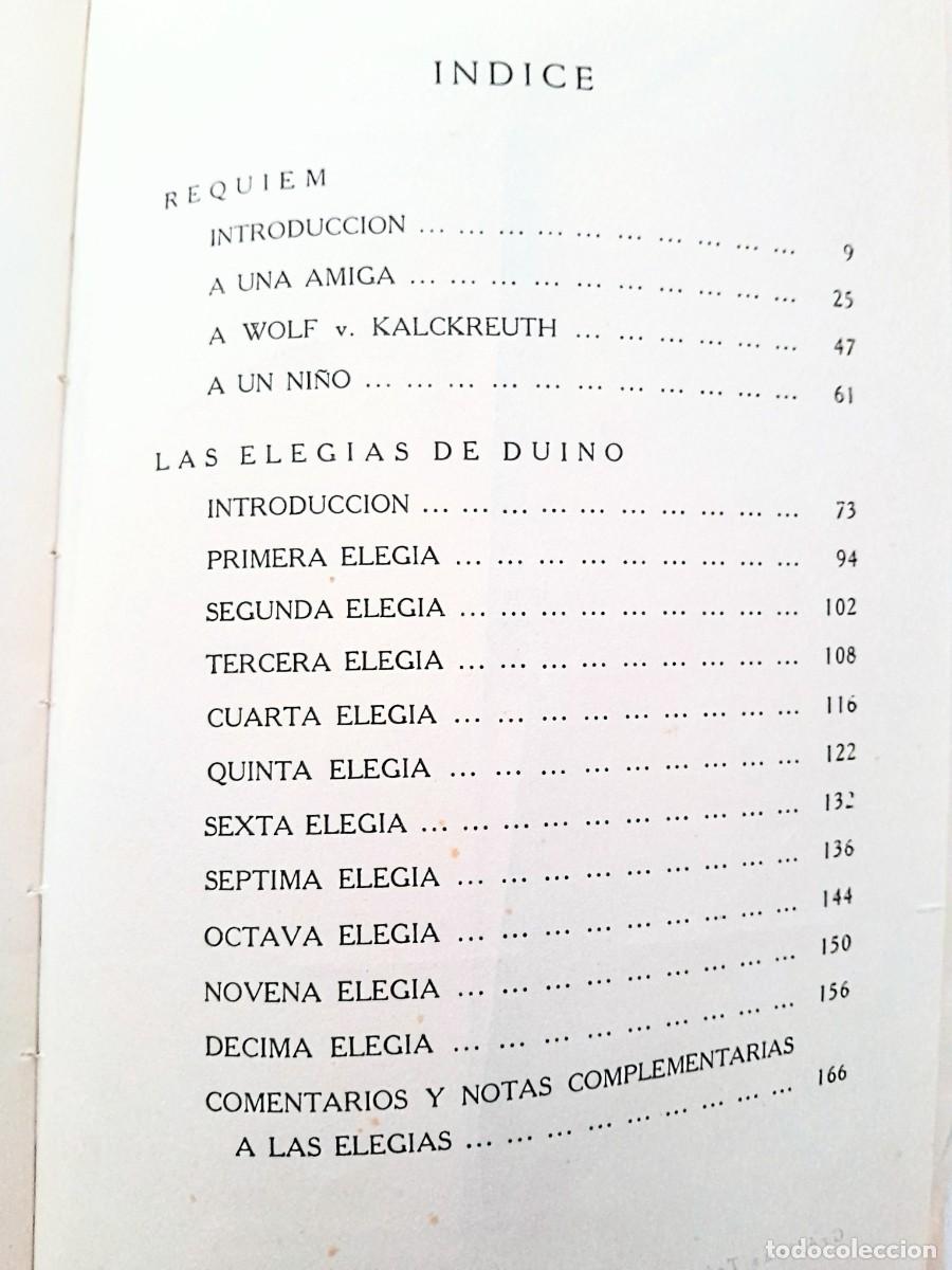 Libros de segunda mano: R&eacute;quiem elegias de Duino R. M. Rilke edici&oacute;n biling&uuml;e 1946 - Foto 5
