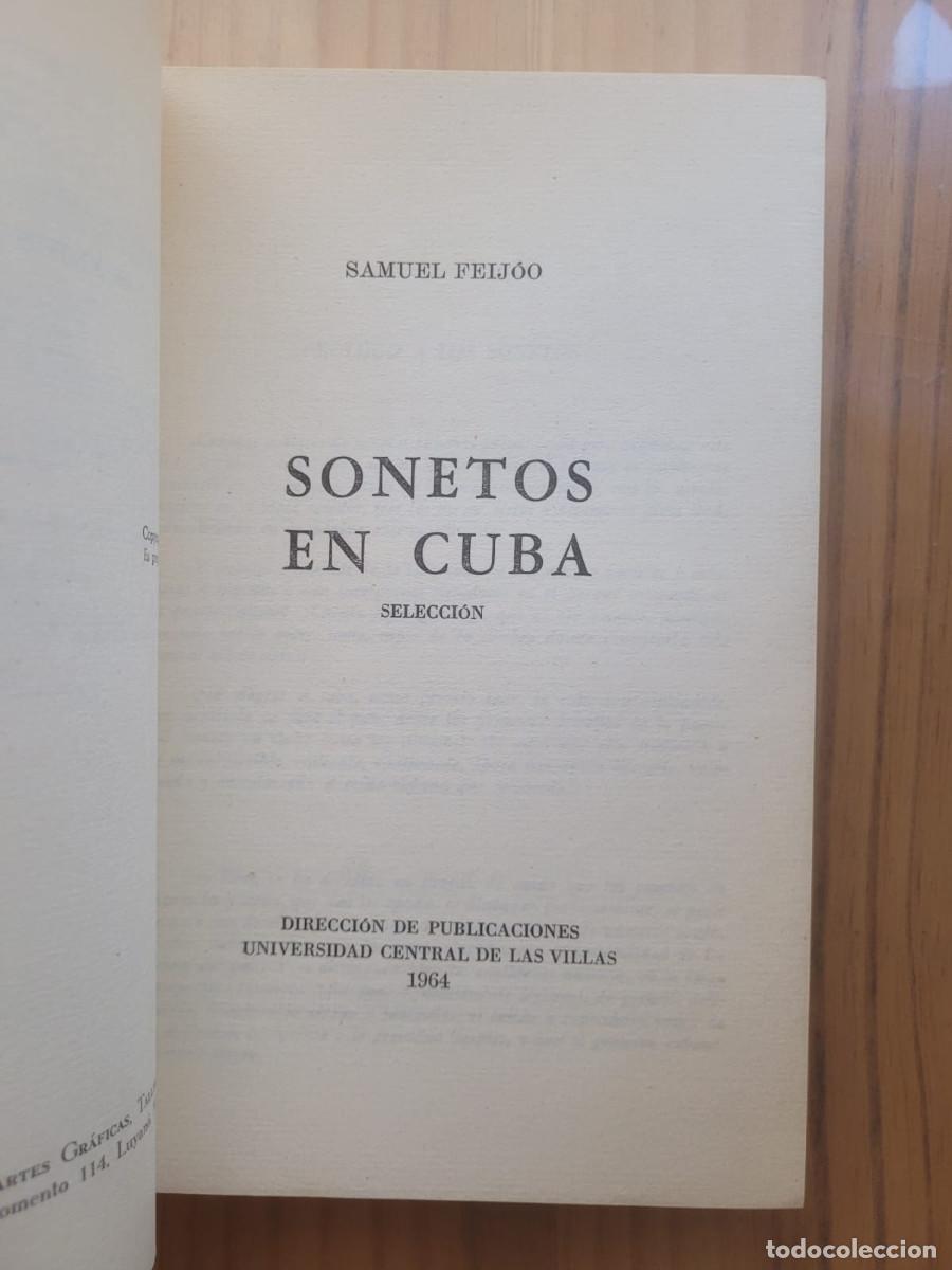 Libros de segunda mano: SONETOS EN CUBA - SAMUEL FEIJ&Oacute;O - Foto 2
