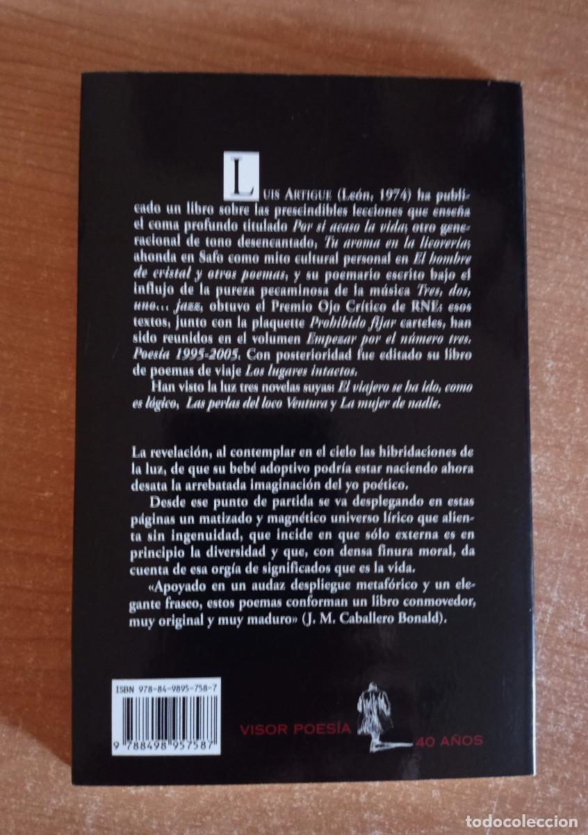 Libros de segunda mano: La noche del eclipse t&uacute; - Luis Artigue, Visor de Poes&iacute;a, 2010 - Foto 3
