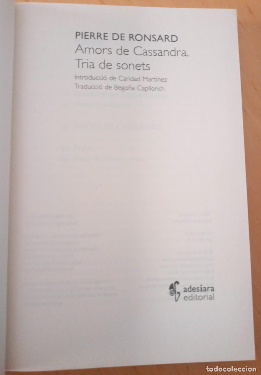 Libros de segunda mano: PIERRE DE RONSARD AMORS DE CASSANDRA - Foto 4