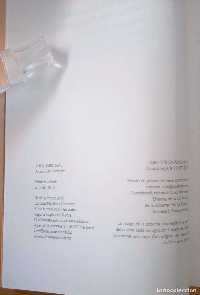 Libros de segunda mano: PIERRE DE RONSARD AMORS DE CASSANDRA - Foto 5