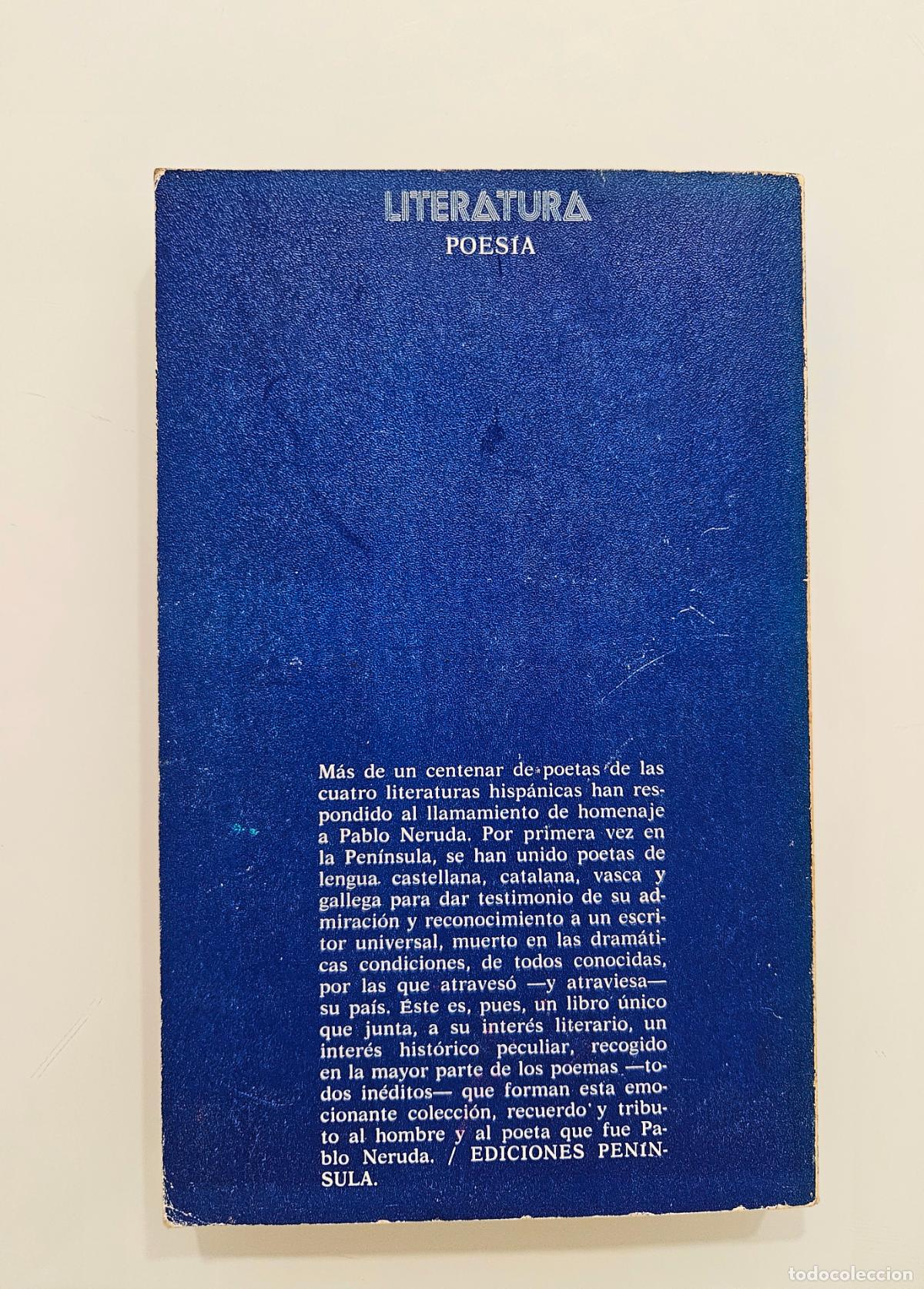 Libros de segunda mano: Chile en el coraz&oacute;n: Homenaje a Pablo Neruda / Ediciones Pen&iacute;nsula 1975 - Foto 6